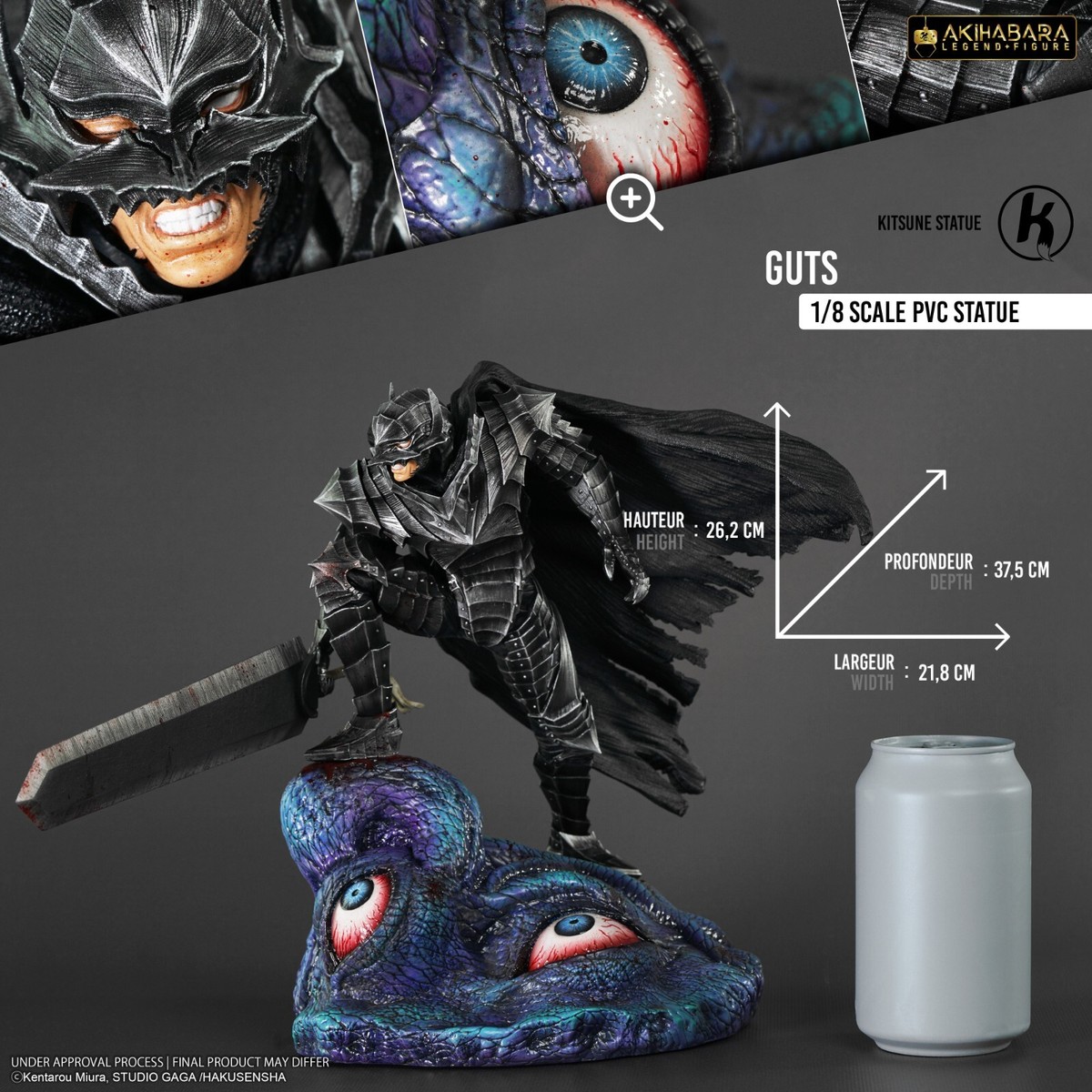IN STOCK ! Berserk 1/8 Figurine Guts Berserker Akihabara