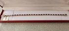 Rubellite & Zircon bracelet in platinum over sterling silver 8.0"