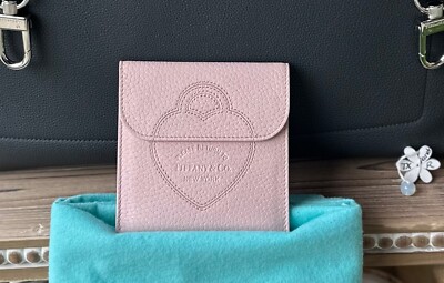 Tiffany & Co. Crystal Pink Taurillon Leather Pouch Clutch Purse