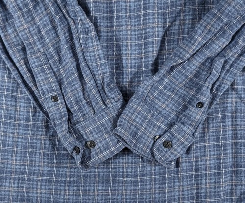 Club Room Men's Flannel Shirt Blue Plaid Size XL Long Sleeve - Picture 7 of 8
