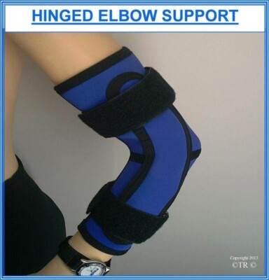 Proline Hinged Elbow Brace Blue Neoprene Medical Arm Support Protection Gear New