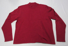 Women's Mock Turtle Neck Sweater Top Red Size: Large