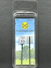 HO-3500-026-C / 1:87 Scale Model Railroad & Street Road Signs "30 mph"