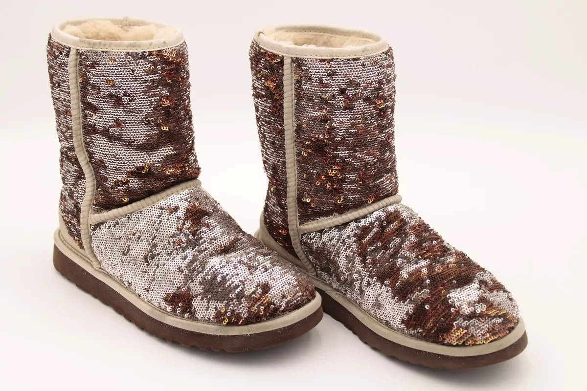 Champagne sequin best sale uggs