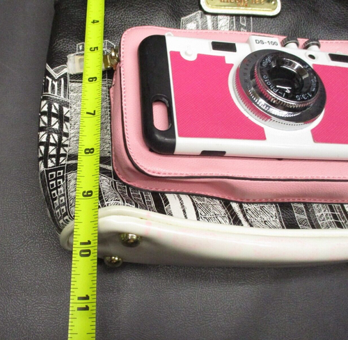 Nicole Lee USA Paris Kamera DS-100 Geldbörse Tasche rosa & schwarz Tower - Bild 8 von 10