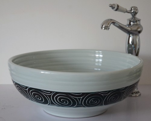 Vintage Bathroom Cloakroom Ceramic Counter Top Wash Basin Sink Washing Bowl - Picture 9 of 11