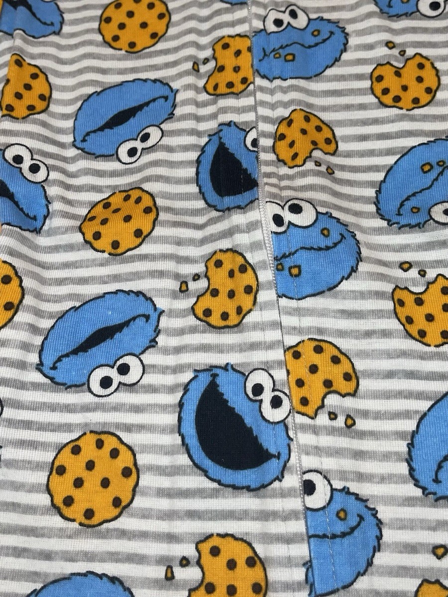 Sesame Street Cookie Monster One Piece Toddler Zipper Pajamas 2T