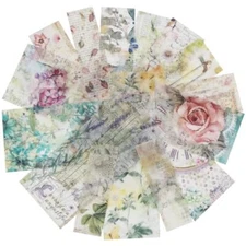 Vintage Decorative Scrapbooking Washi Stickers, DIY Crafts for Flower