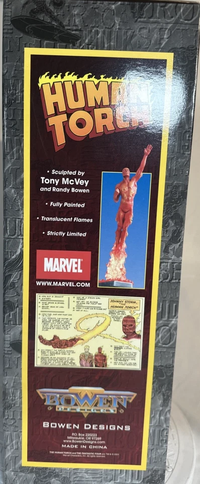 Estatua Antorcha Humana Marvel Tamaño Completo Bowen Designs, Limitada 33/4000 (S13) Foto 4 de 4