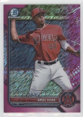2022 Bowman Chrome Prospects Fuchsia Shimmer Refractor 148/199 Arol Vera 1u6