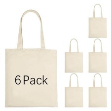 Sublimation blank canvas bags bulk,Polyester Tote Bags for Sublimation, 6 PCS...