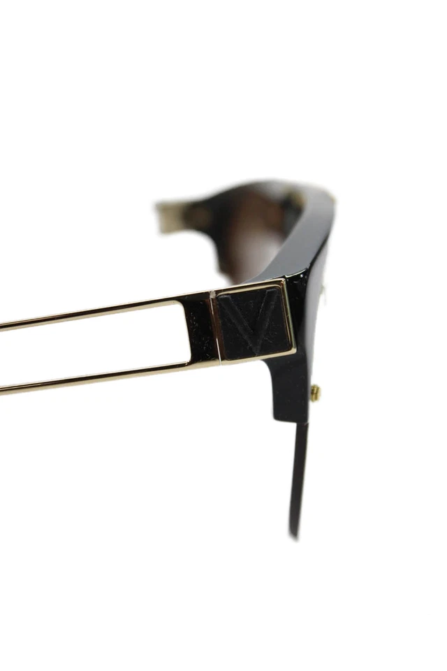 Gafas de sol Louis Vuitton para mujer redondeadas espejadas de plástico tono dorado negro Foto 3 de 4