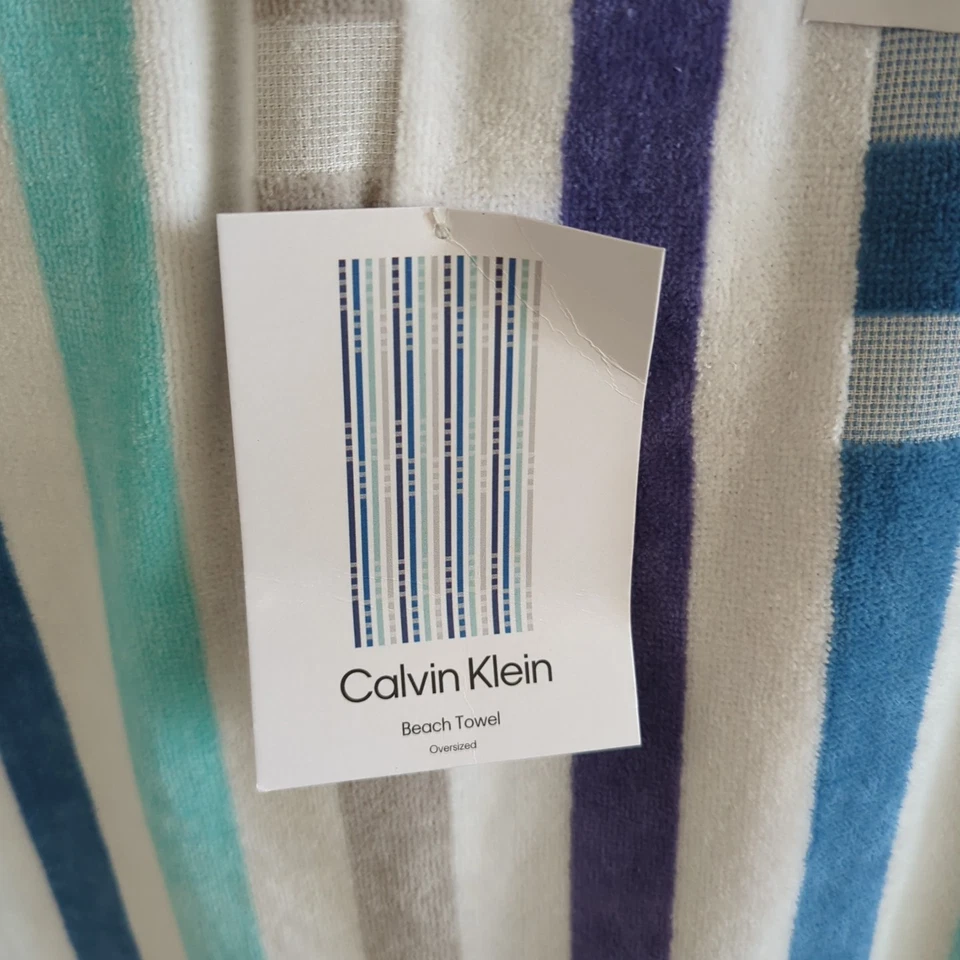 Toalla de baño de playa Calvin Klein de algodón auténtica nueva 40 x 70 suave Foto 2 de 4