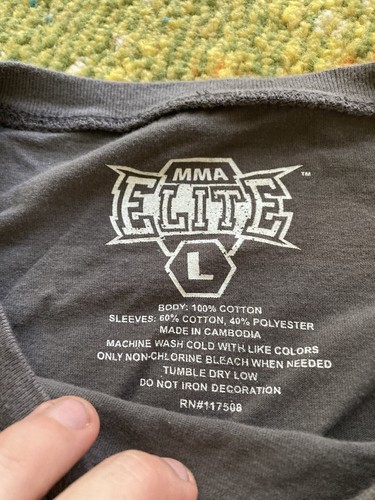 MMA Elite Shirt Herren Large Langarm Ritter Gothic Cyber Tapout Affliction Y2K - Bild 7 von 8