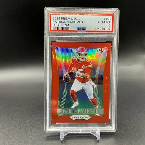 2024 PANINI PRIZM DECA RED PRIZM #153 PATRICK MAHOMES II  /199 PSA 10