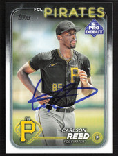 Carlson Reed Signed 2024 Topps Pro Debut Card # PD-193 Pittsburgh Pirates