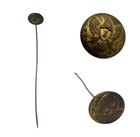 Brass Antique Civil War Infantry Uniform Button Sweetheart Hat Pin Military