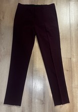 Burton Menswear Burgundy Skinny Fit Smart Trousers W32 L34 Used VGC