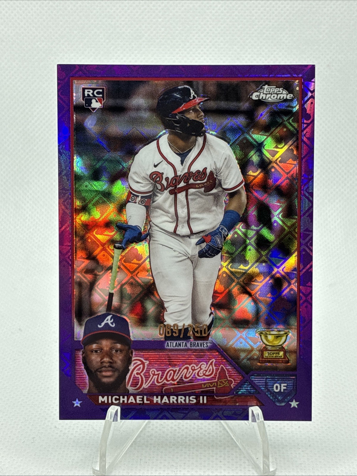 2023 Topps Chrome Logofractor Edition-Michael Harris II #79 Purple Refractor/250