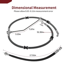 Front Brake Hose Line Pipe Kit For Yamaha Kodiak Grizzly Bruin 350 400 450 03-14
