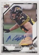 2019 Upper Deck CFL Autograph Auto 115 Justin Capicciotti Hamilton Tiger-cats