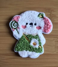 Teddy Bear Plush Chenille Fluffy Embroidered Iron On Self Adhesive Patch Sticker
