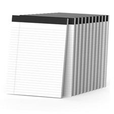 12 Pack Legal Pads 8.5 x 11 Wide Ruled Note Pads 8.5 8.5x11 Inch White-12 Pack