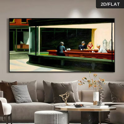 Leinwanddruck  XXL Edward Hopper ''Nighthawks'' Wanddekoration Wohnkunst