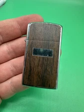 Vintage Zippo Lighter Company Bradford,PA  Made In US Wood Pattern  Used