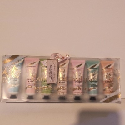 Catherine Malandrino 7pc Travel Size Hand Cream Set Tubes, Shea+Vit E