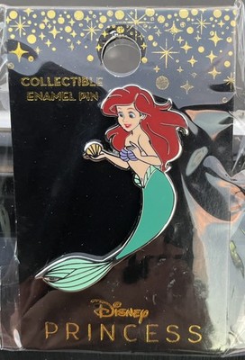 Disney Ariel The Little Mermaid Holding Shell & Swimming Pin