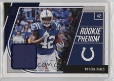 2018 Panini Donruss Rookie Phenom Jerseys Blue Nyheim Hines #27 15w6