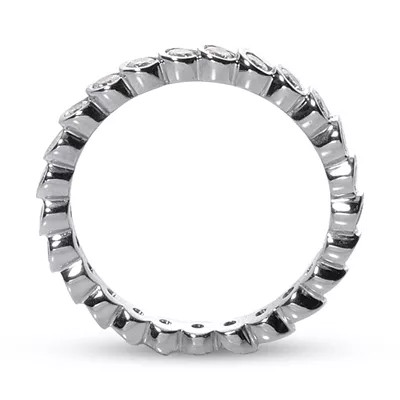 Eternity Wedding Ring Classic 14K Gold 0.60 Carat Round Lab-Grown Diamond E VVS2