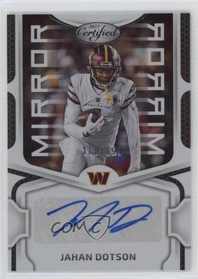 2023 Certified Mirror Signatures 168/199 Jahan Dotson #MS45 Auto h3a