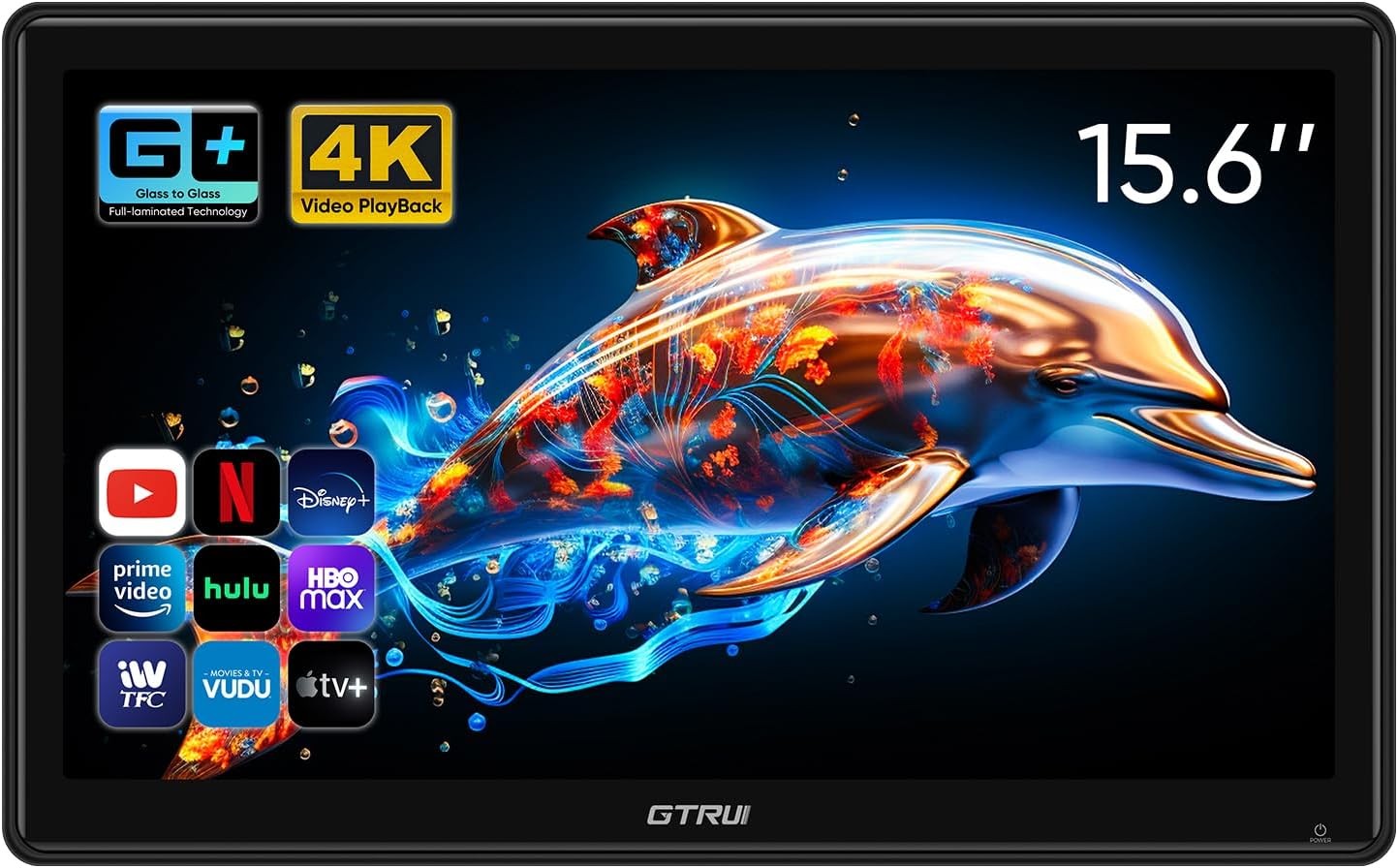 15.6 inch 4K Android 14.0 Car TV Headrest Monitor for Cars Back seat WiFi,HDMI