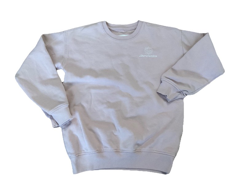 Abercrombie Kids Pullover Sweatshirt 11/12 Relaxed Fit Mauve Girls