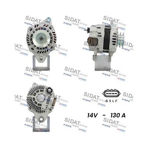 Alternateur Sidat A12MH0688A2 pièce auto compatible moteurs Mitsubishi