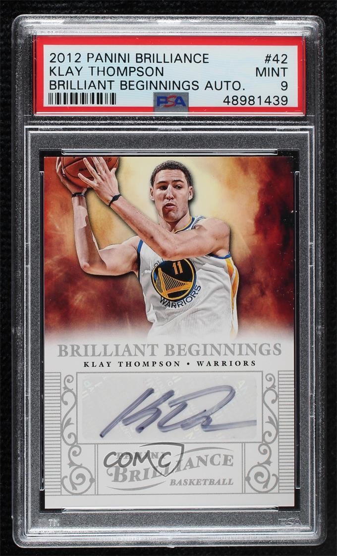 2012 Brilliance Brilliant Beginnings Klay Thompson PSA 9 MINT Rookie Auto RC r4i