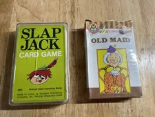 RARE VINTAGE 1965 Slap Jack Card Game Plus Old Maid Game