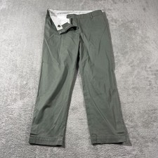 Talbots Perfect Crop Pants, Womens Olive Green Casual Trousers