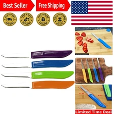 Stainless Steel Paring Knife Set - 4 Vibrant Colors, 2.5" Blades for All Tasks