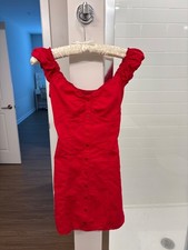 Hollister Cap Sleeve Red Mini Dress Sundress Small