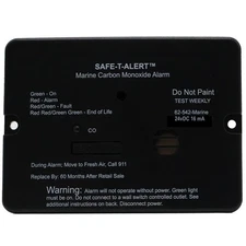 Safe-T-Alert 62-542-BL-MARINE-24V CO Alarm 24V Flush Mount Black