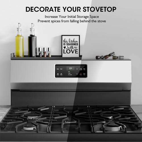 4X Strong Magnetic, 30" Adjustable Oven Shelf Spice Rack Over the Stove, Seas... - Picture 4 of 5