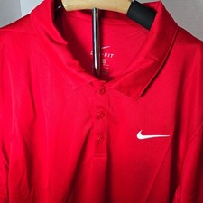Nike Men's Victory Short Sleeve Dri-Fit Golf Polo Shirt Red Size XL