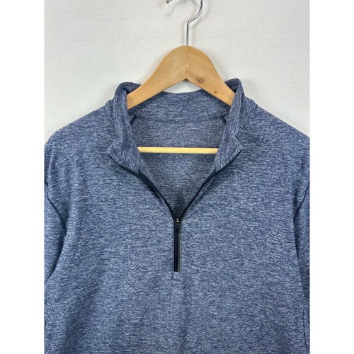 Lululemon Surge Warm 1/2 Zip Athletic Pullover Heather Navy Blue Size Large - Picture 3 of 9