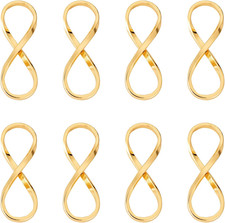 10Pcs Infinity Connector Charms Real 14K Gold Plated Link Connectors Pendants Br