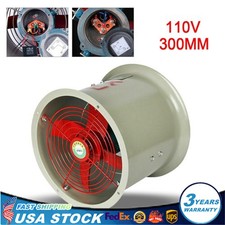 110V 12" Explosion-proof Axial Fan Pipe Spray Booth Paint Fumes Exhaust Fan