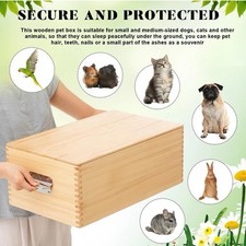 Pet Casket for Dogs Cats,Wooden Burial Pet Loss Coffin,Crate, Ammo Box.Storage