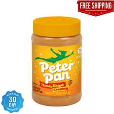Peter Pan Creamy Honey Roasted Peanut Butter, Smooth, Gluten-Free, 40 oz Jar
